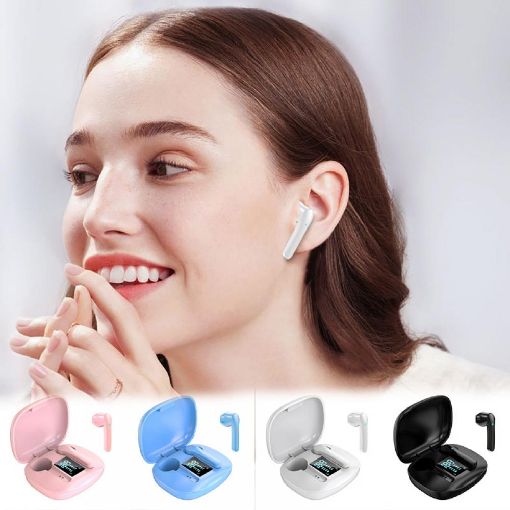 Wireless Earbuds with USB-C Charging and LED Display