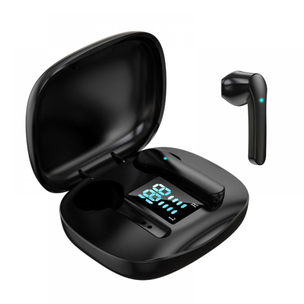 Wireless Earbuds with USB-C Charging and LED Display