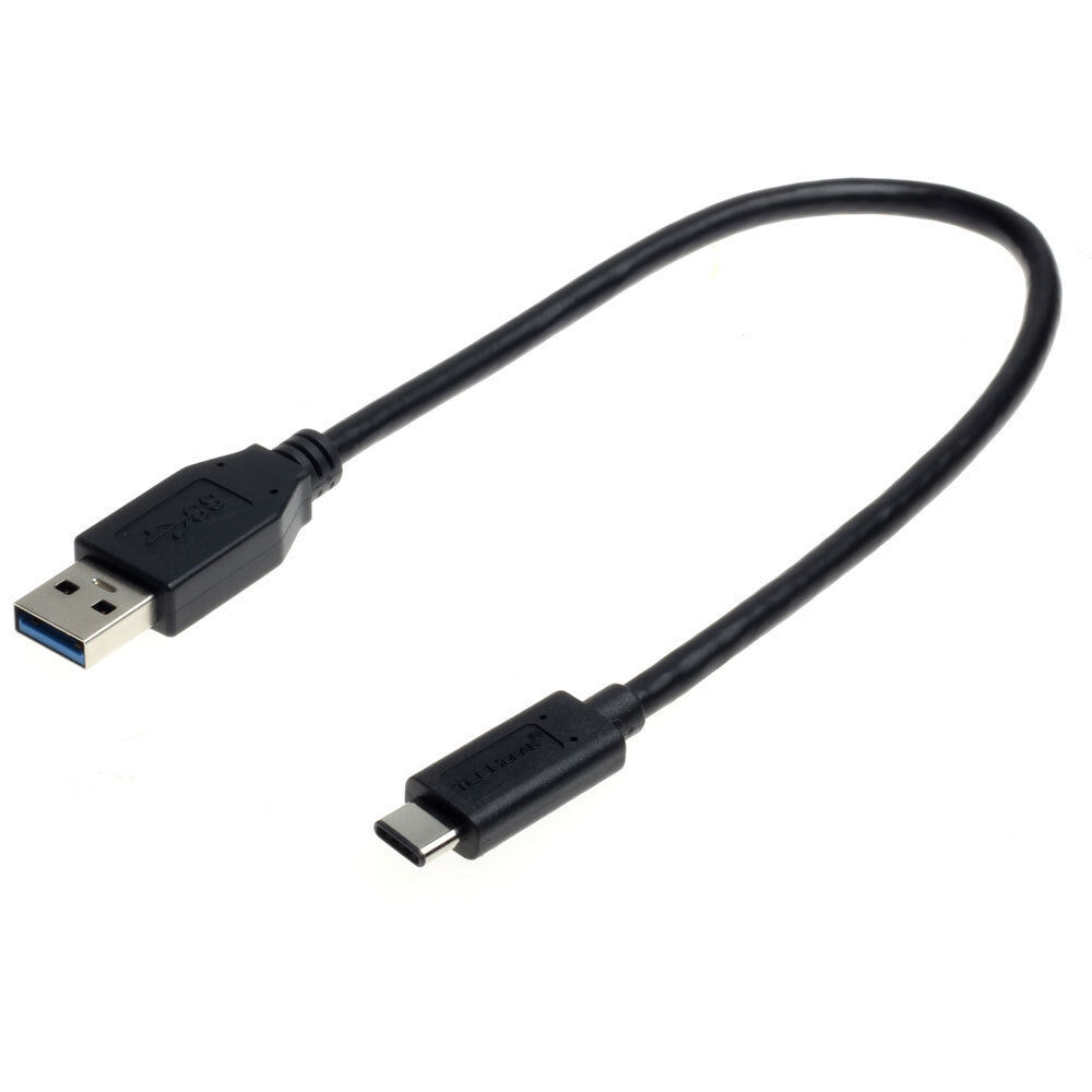 Short USB-C Sync Charger Cable - 1ft Black