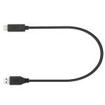 Short USB-C Sync Charger Cable - 1ft Black