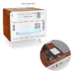 Smart Nightstand Table with USB-C and Wireless Charging