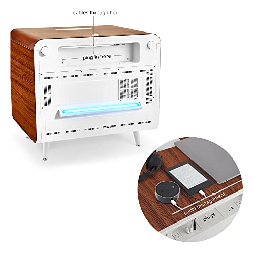 Smart Nightstand Table with USB-C and Wireless Charging