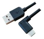 90 Degree USB-C to Type-A Cable, Black