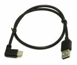 90 Degree USB-C to Type-A Cable, Black