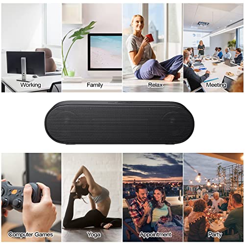 Portable USB-C Computer Soundbar with Volume Control
