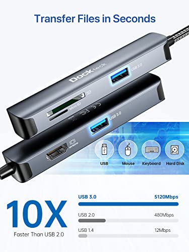 Dockteck 5-in-1 USB-C Hub