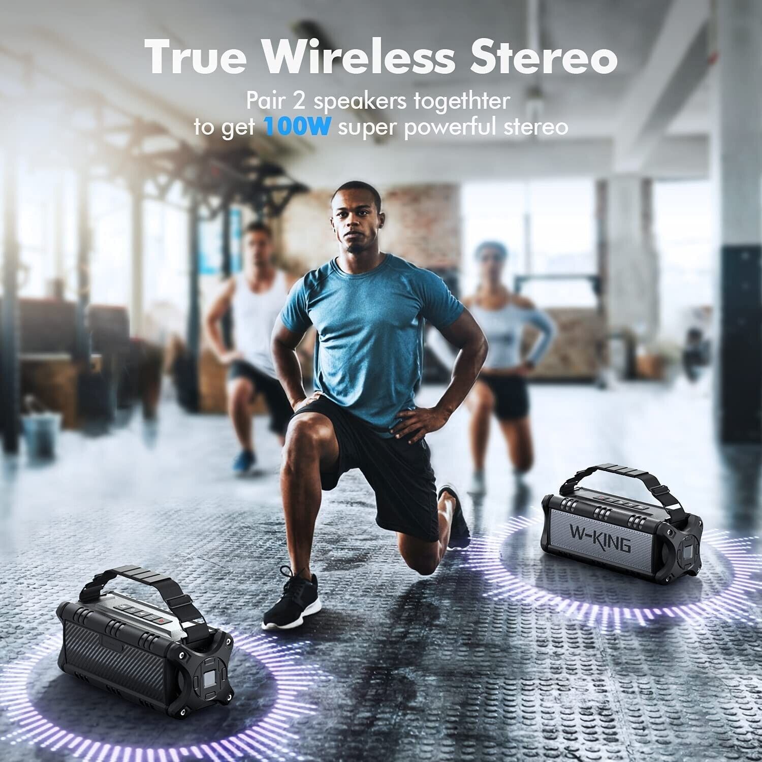 Black Wireless USB-C Speakers, 50W RMS