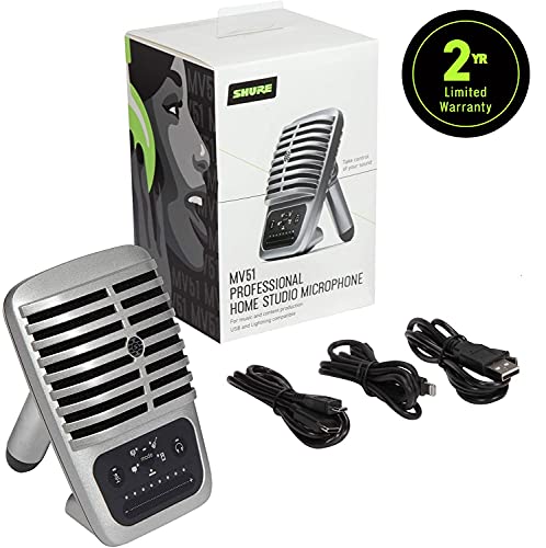 Shure MV51 USB-C Condenser Microphone - 5 DSP Modes