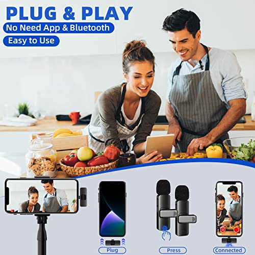 USB-C Wireless Lavalier Microphone with Adapter