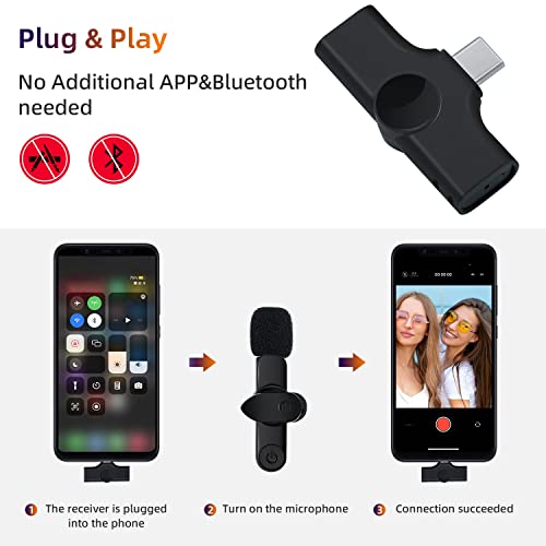 USB-C Wireless Lavalier Mic with Noise Reduction
