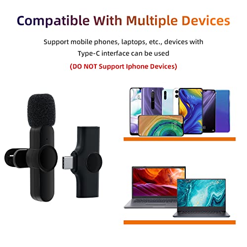 USB-C Wireless Lavalier Mic with Noise Reduction