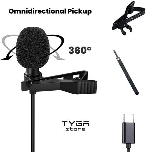 TYGA STORE USB-C Lavalier Microphone with Noise Reduction