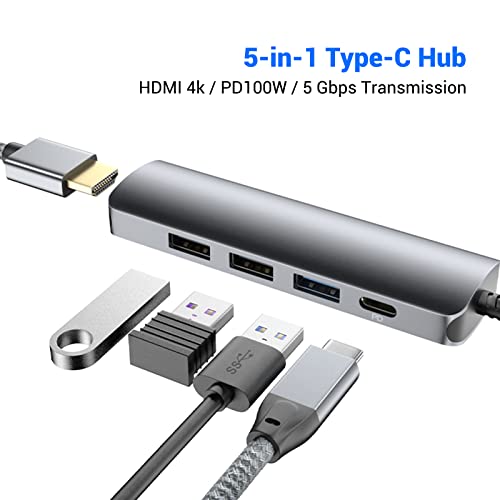 5-in-1 USB-C Hub with HDMI & USB