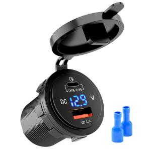 USB-C Quick Charge Car Charger Socket
