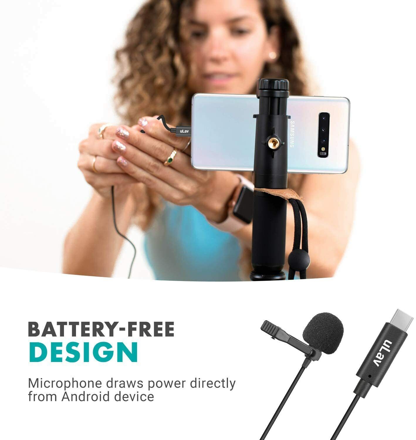 Movo uLav USB-C Lavalier Microphone for Smartphones