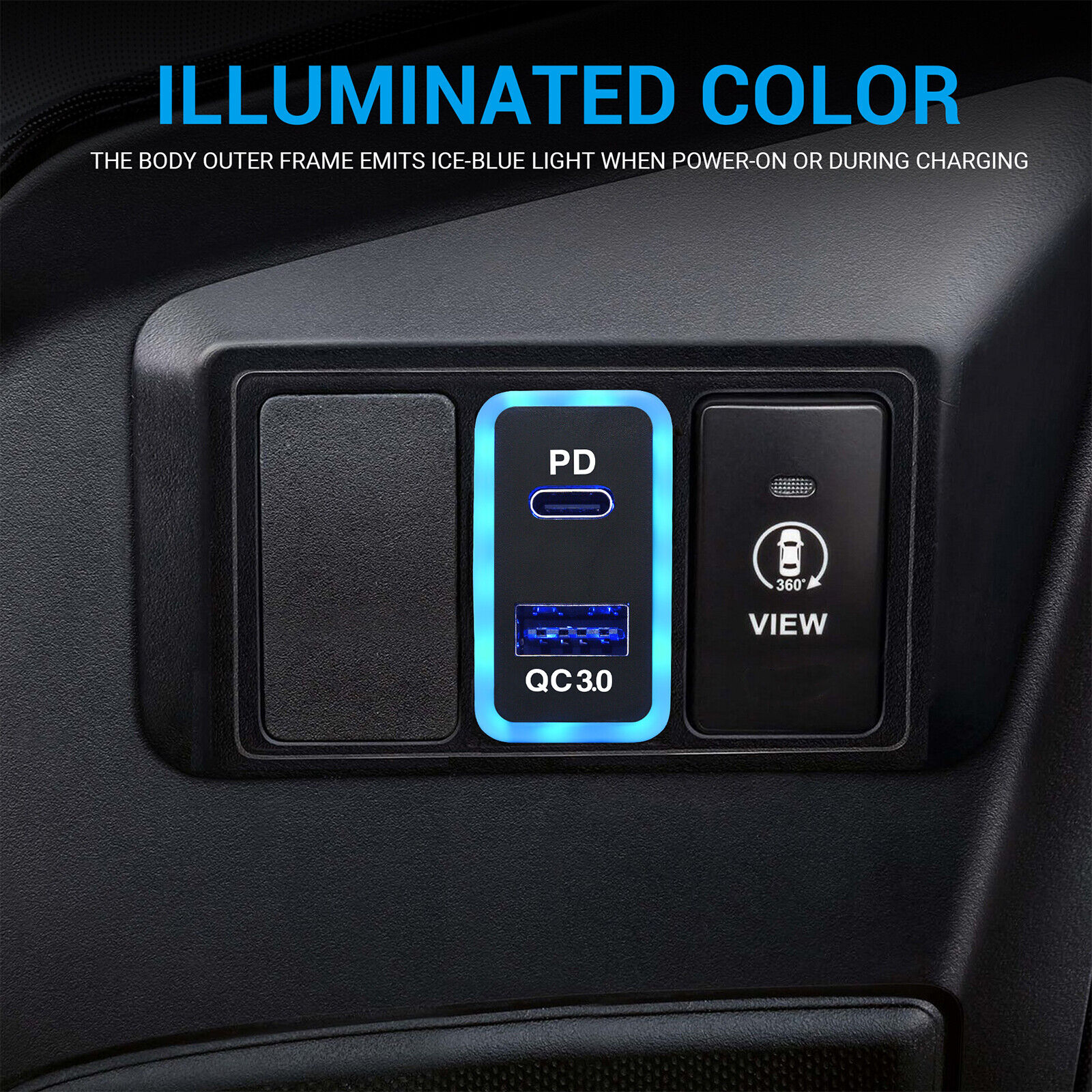 Dual USB-C Car Charger for Toyota