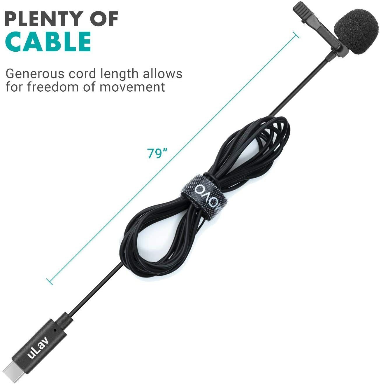 Movo uLav USB-C Lavalier Microphone for Smartphones