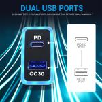 Dual USB-C Car Charger for Toyota