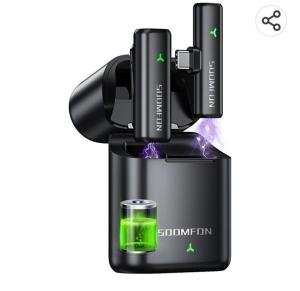 Wireless USB-C Lavalier Microphone: Clip-on Lapel, 2.4Ghz