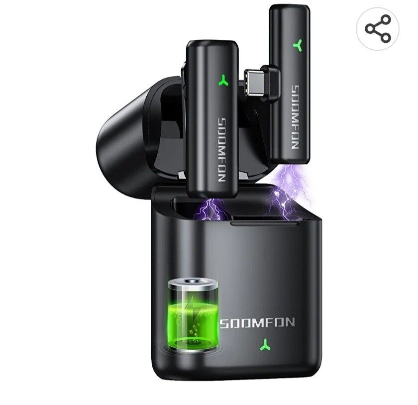 Wireless USB-C Lavalier Microphone: Clip-on Lapel, 2.4Ghz