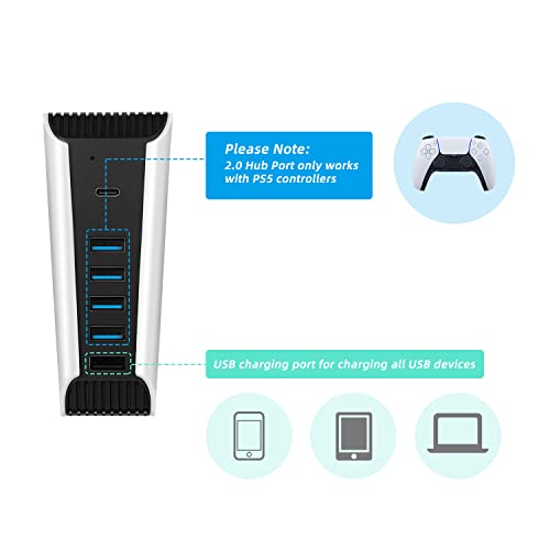 Wigearss 5-in-1 USB Hub for PS5