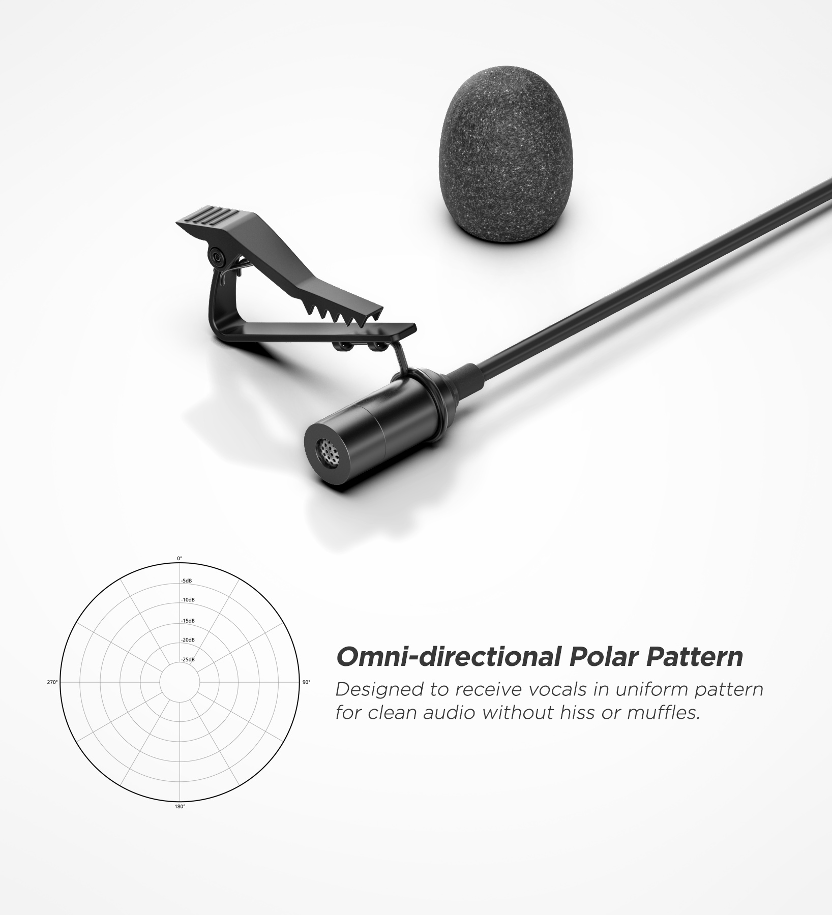 Galvanox USB-C Clip-On Lavalier Microphone