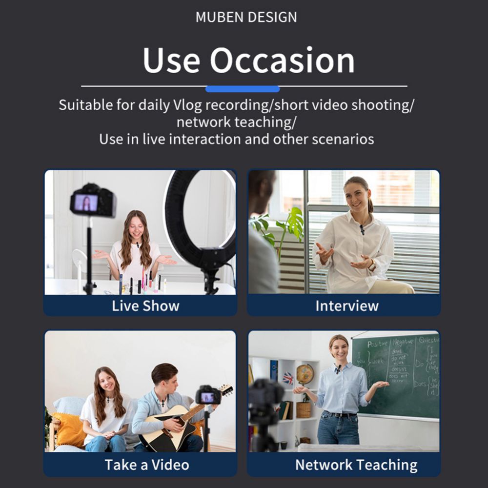 USB-C Wireless Lavalier Microphone for Content Creation