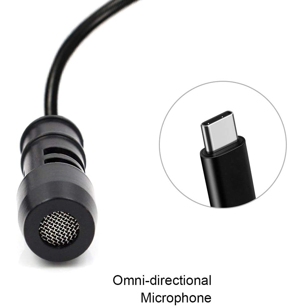 Portable USB-C Lavalier Microphone by axGear