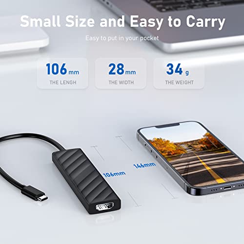 USB C Multiport Hub with HDMI & SD Card Reader