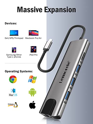 Lemorele 9-in-1 USB-C Hub Adapter