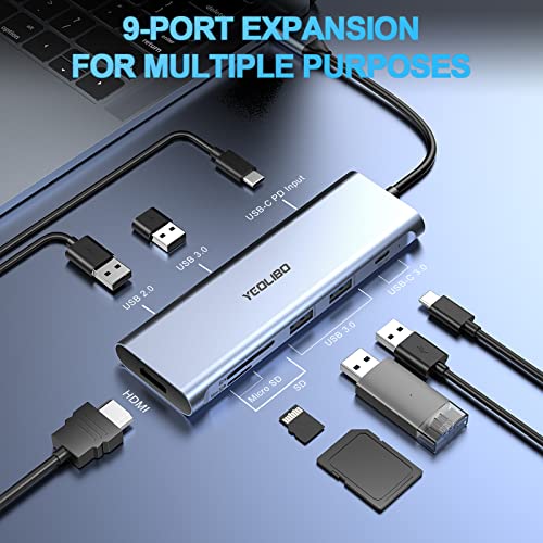 9-in-1 USB C Hub with 4K HDMI