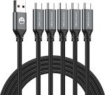 5-Pack 3FT USB-C Fast Charger Cords