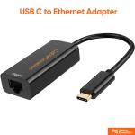 USB-C to Gigabit Ethernet Adapter for MacBook, iPad