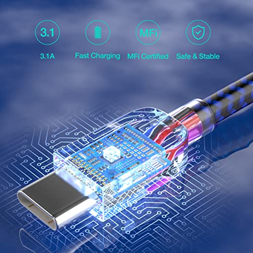 5-Pack 3.1A Quick Charge USB-C Cables