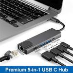 Eono USB-C Hub with Ethernet and HDMI (5-in-1)