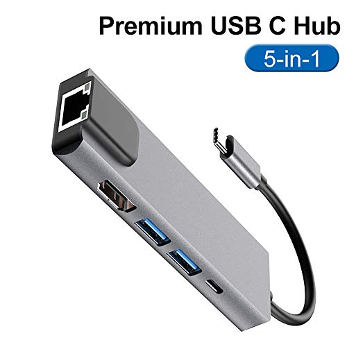 Eono USB-C Hub with Ethernet and HDMI (5-in-1)