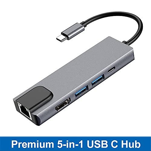 Eono USB-C Hub with Ethernet and HDMI (5-in-1)