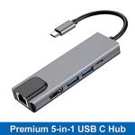 Eono USB-C Hub with Ethernet and HDMI (5-in-1)