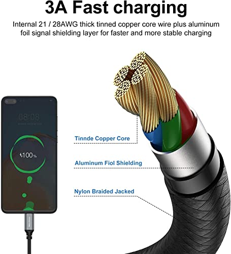 5-Pack 3FT USB-C Fast Charger Cords