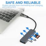 5-in-1 USB-C Aluminum Hub with Card Reader