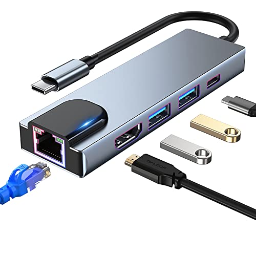 5-in-1 USB-C Hub with 4K HDMI & Ethernet