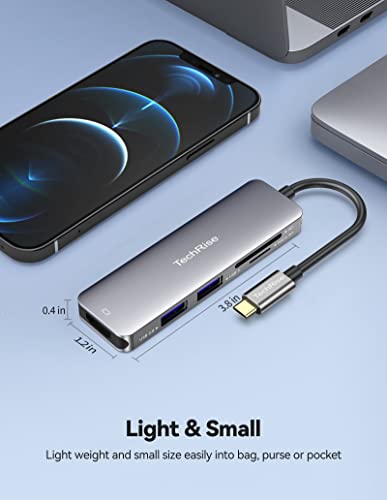 TechRise 5-in-1 USB-C Hub with HDMI & Card Reader