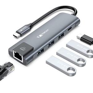 5-in-1 Aluminum USB-C Hub with Gigabit Ethernet