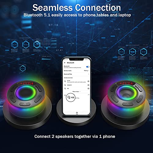 Waterproof Bluetooth Shower Speaker with HD 360° Sound