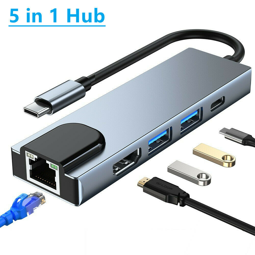 USB-C Hub with Ethernet, HDMI & Charging