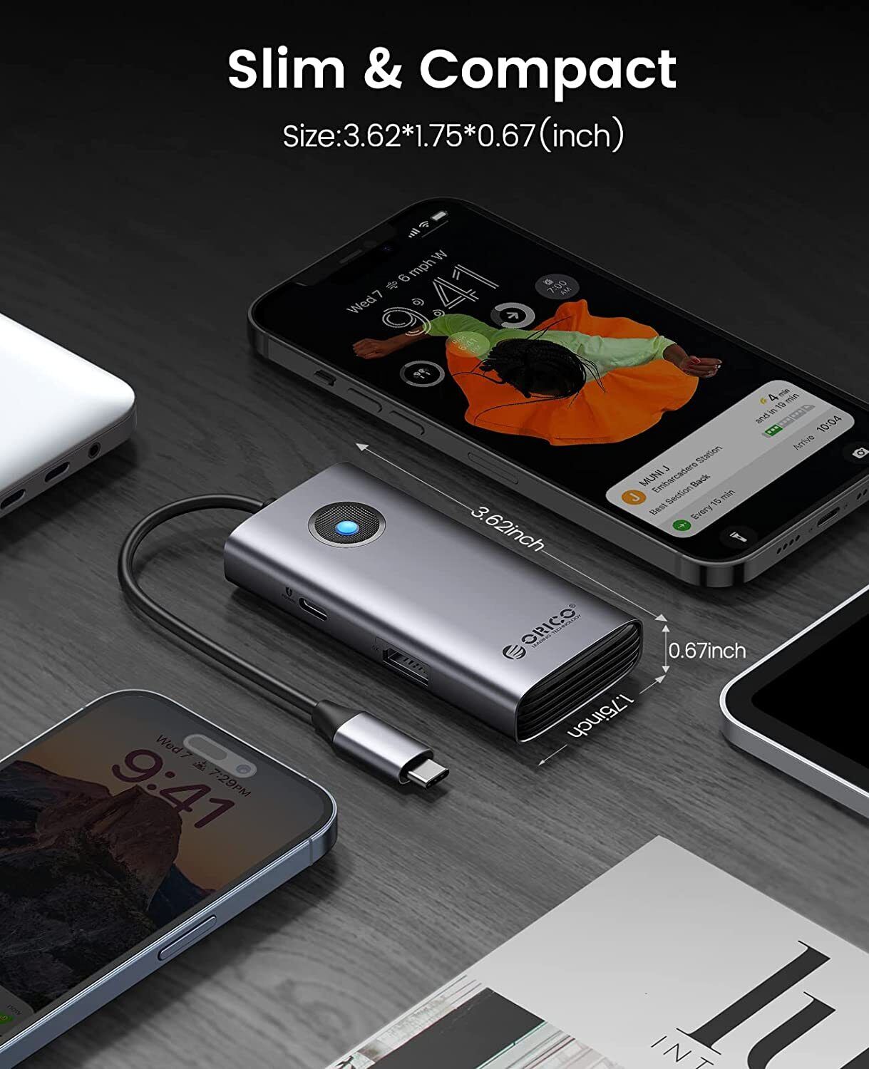 ORICO 5-in-1 USB C Dock with 4K HDMI