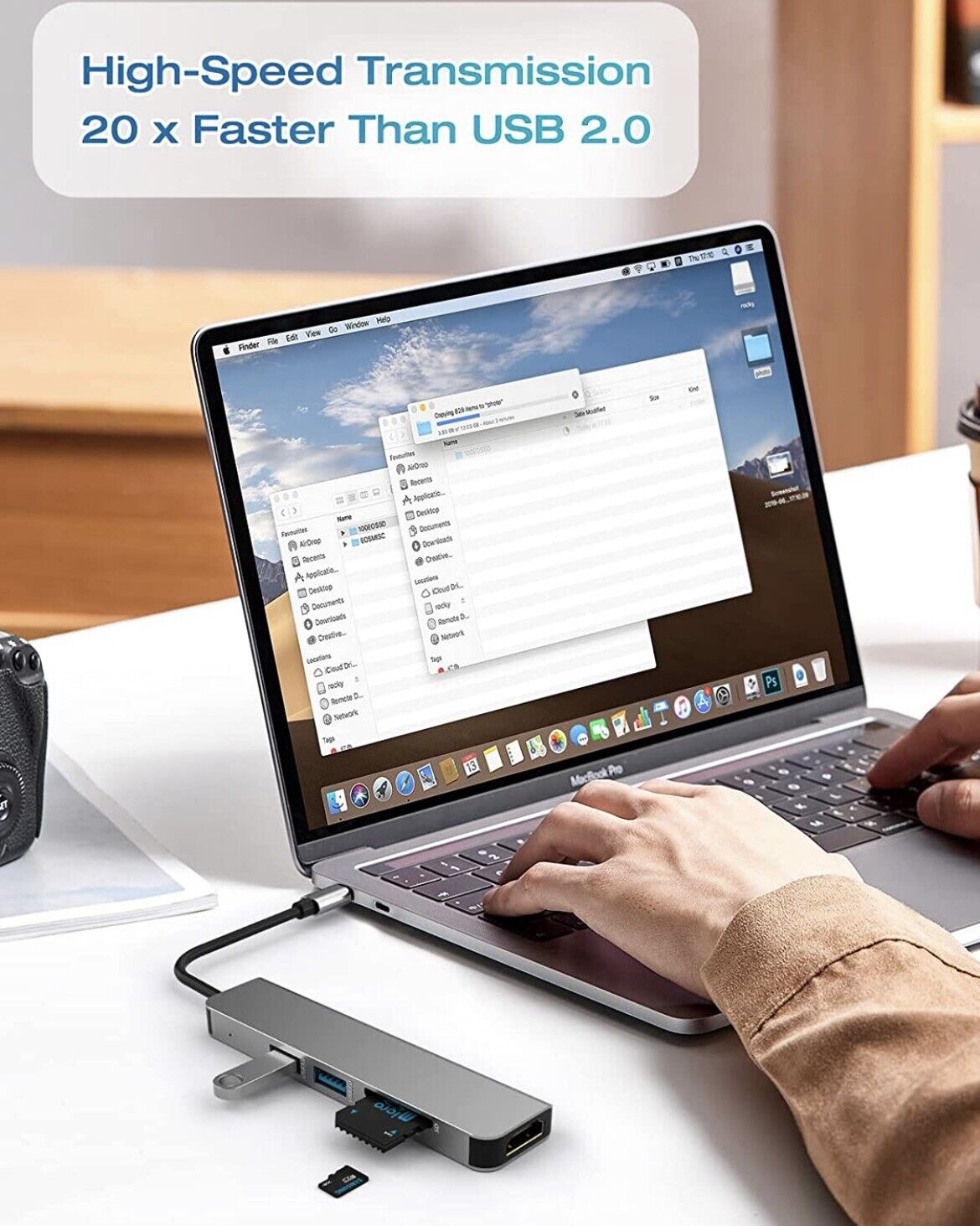 USB-C 5-in-1 Hub with HDMI & USB3.0