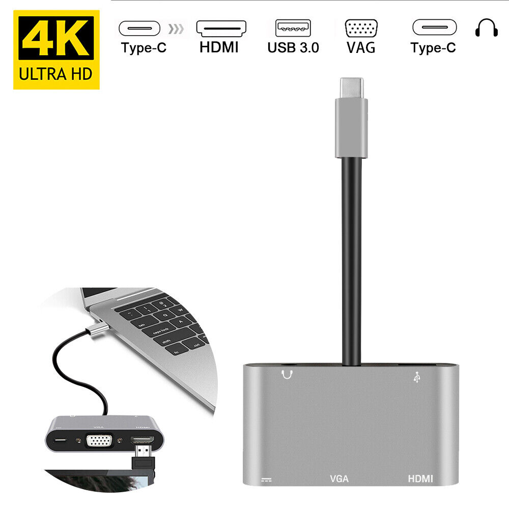 5-in-1 USB-C Hub with 4K HDMI and VGA