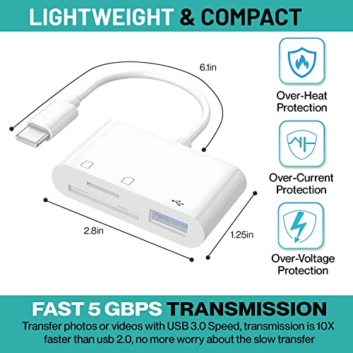 USB-C 3-in-1 SD Card Reader Adapter