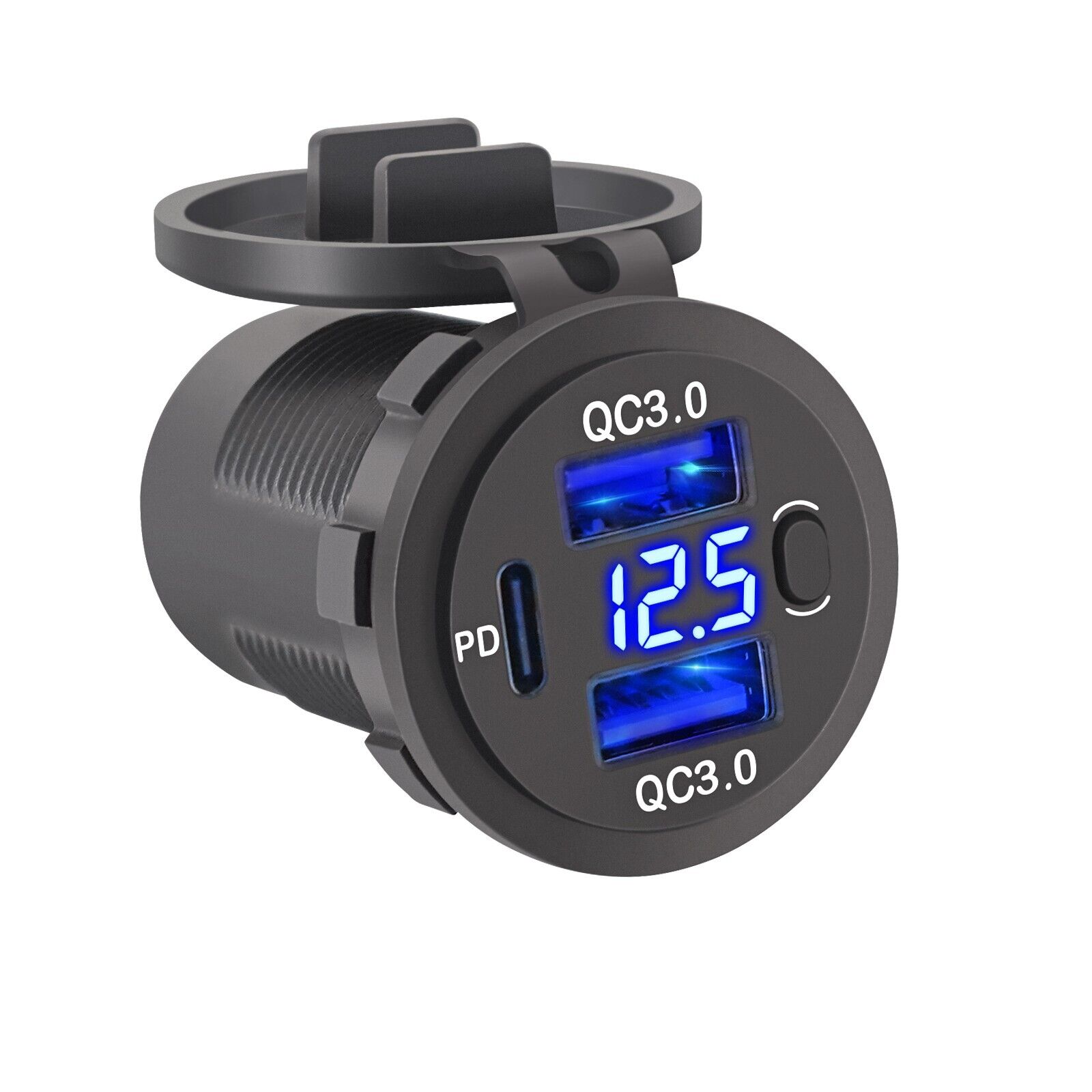 Dual Port USB-C Car Charger for 12V/24V